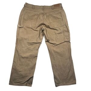 Schmidt Workwear Carpenter Pants Brown Duck Canvas 38x30 Faded‎